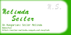 melinda seiler business card